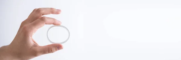 Hüvelyi Fogamzásgátló Gyűrű Fogamzásgátló Női Egészség — Stock Fotó