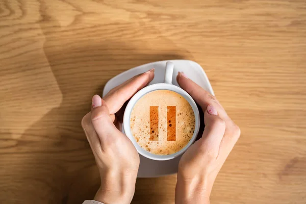 Sluta Dricka Kaffe Undvik Och Avvisa Magsäck Halsbränna — Stockfoto