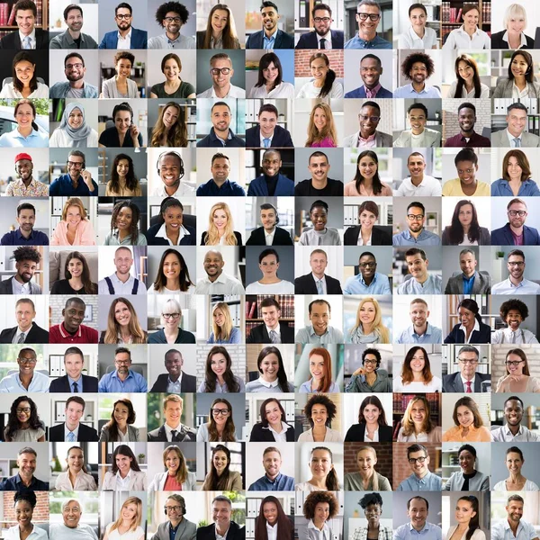 Business People Avatar Headshot Videokonferenz Zum Gruppentreffen — Stockfoto