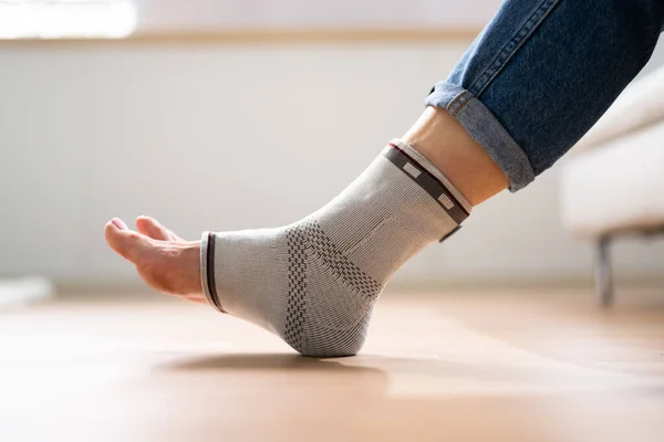 Ankle Sprain Bandage Medical Foot Trauma Therapy — Stock Photo, Image