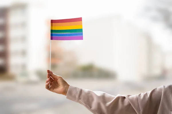 Derechos Bisexuales Bandera Libertad Lgbt Homosexualidad Orgullo —  Fotos de Stock