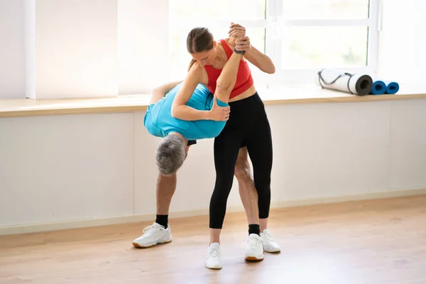 Fight Sparring Fitness Training Gym Female Power Self Defense — ストック写真