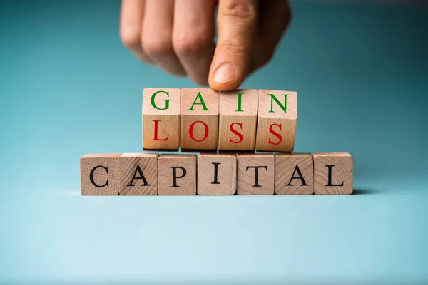 Capital Gains Loss Tax Business Profit Finance — Foto Stock