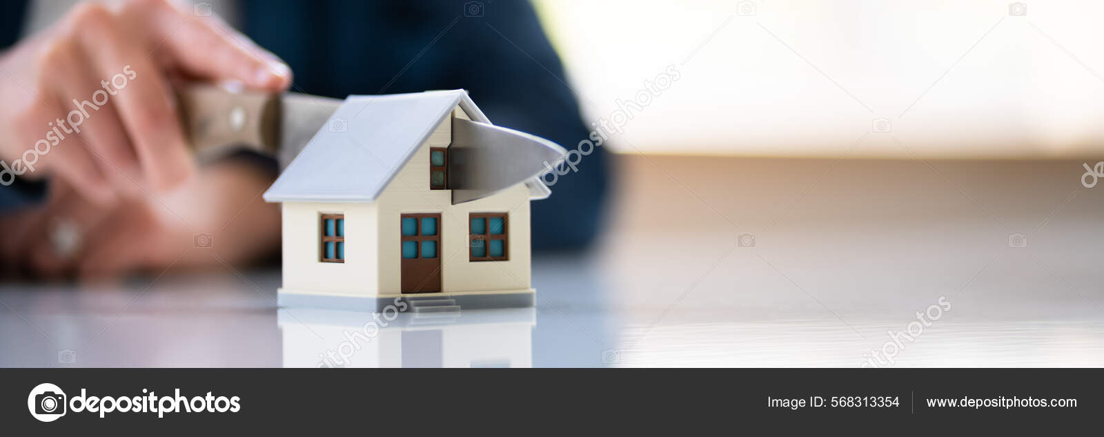 House Property Divided Divorce Estate Separation Stock Photo by