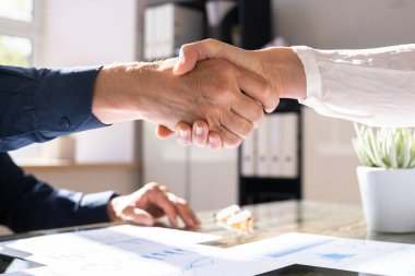 Finansal Grafik ve Diyagram. Analist Toplantıda Tokalaştı