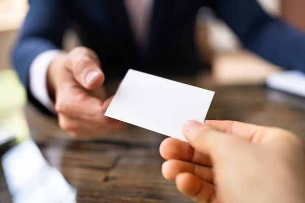 Visitekaartruil Bezoek Referentiekaart — Stockfoto