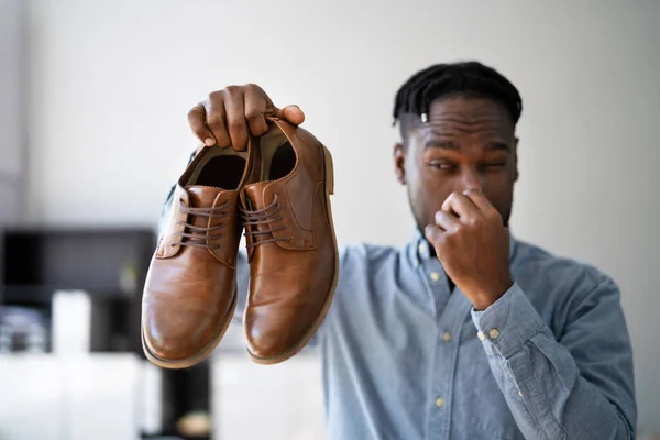 Sapatos Smelly Suor Pés Stinky Odor — Fotografia de Stock
