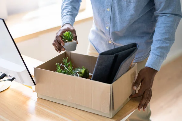 Ontslag Nemen Ontslagen Werknemer Die Het Kantoor Verlaat — Stockfoto