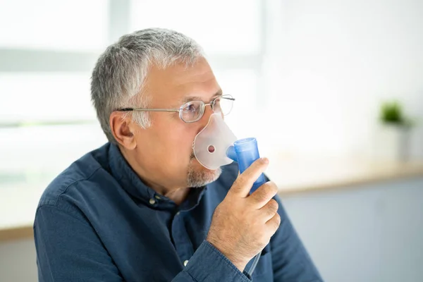 Copd Medical Fibrosis Asthma Sick Patient — Stock Photo, Image