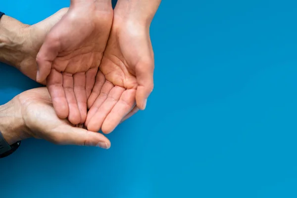 Couple Hands Together Family Care People Hope — Stock Photo, Image