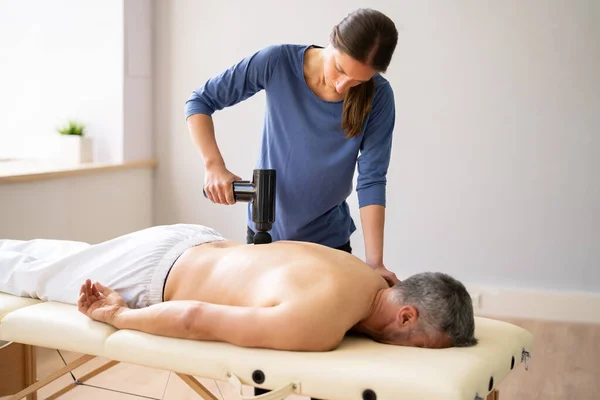 Massage Pistool Machine Voor Spierherstel Therapie — Stockfoto