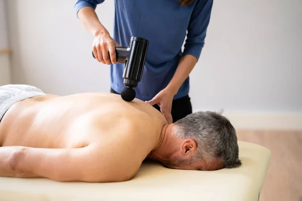 Massage Pistool Machine Voor Spierherstel Therapie — Stockfoto