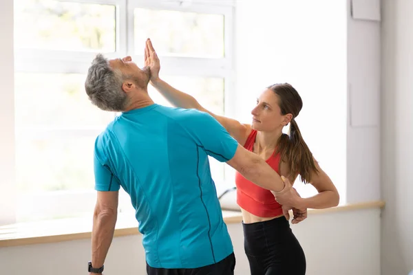 Vecht Tegen Sparring Fitness Training Gym Vrouwelijke Kracht Zelfverdediging — Stockfoto