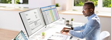 Elektronik Fatura Yazılımı Kullanan Afrikalı Amerikalı Muhasebeci