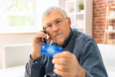 Elder Scam Call And Senior Pension Finance Fraud clipart