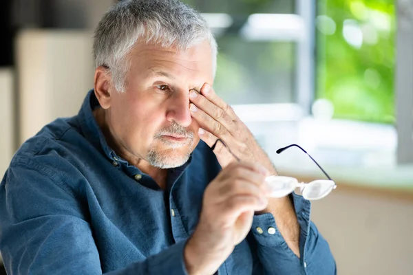 Ögonglaukom Eller Trött Torr Syn Konjunktivit Och Klåda — Stockfoto