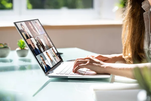 Business Videokonferenz Online Büro Treffen — Stockfoto