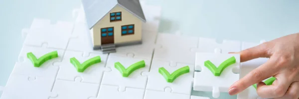 Real Estate House Comprar Avaliar Checklist — Fotografia de Stock