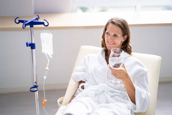 Vitamin Therapy Iv Drip Infusion In Women Blood