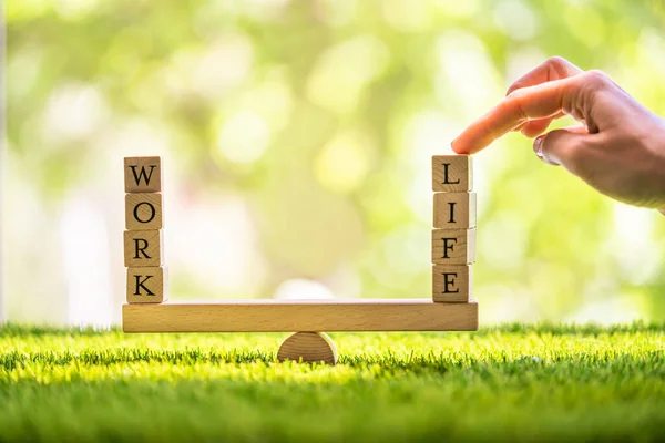 Work Life Balance Entscheidung Und Schutzkonzept — Stockfoto