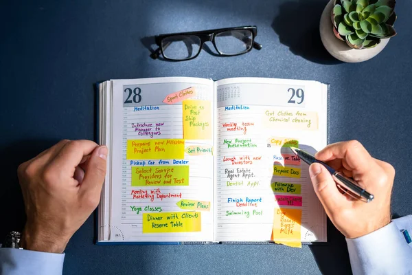 Calendario Programa Agenda Organizador Escritorio —  Fotos de Stock