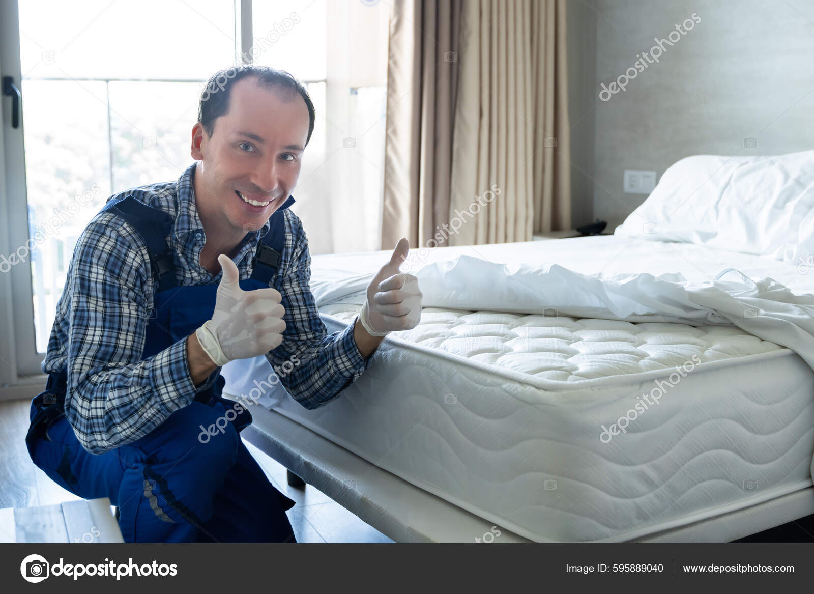 Bed Bug Infestation Treatment Service Bugs Extermination Stock Photo by