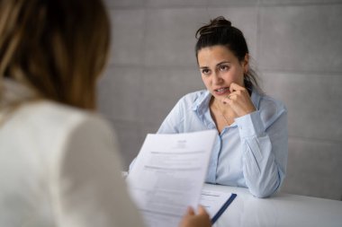 Dissatisfied Worker Job Interview First Impression Mistake. Unsuccessful Candidate