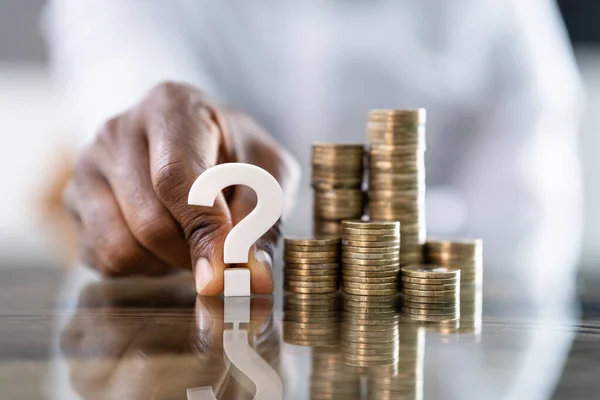 Confused African Male Money Insurance Tax Question — Stockfoto