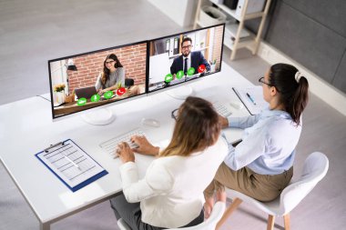 Video Konferansı Bilgisayarlı Webinar Business Call Banner