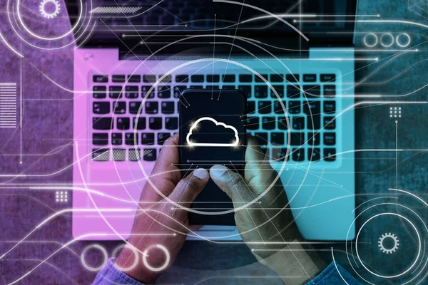 Business Cloud Technology Data Storage Network Connection — Φωτογραφία Αρχείου