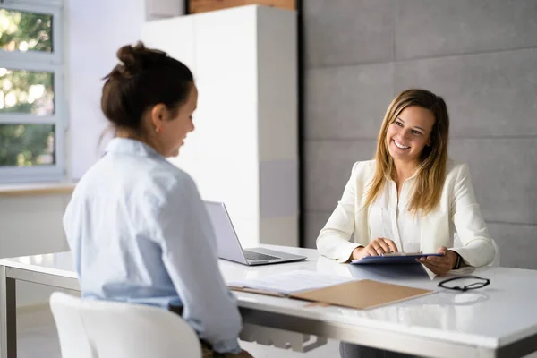 Job Hiring Interview Office Recruit Businesswoman — Stock Photo, Image