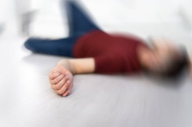 Epilepsy Seizure. Man With Overdose Failure. Medical Health