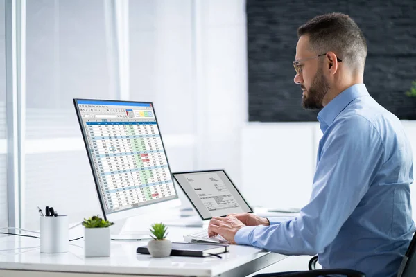 Digital Electronic Bill Accountant Invoice Computer — Stockfoto
