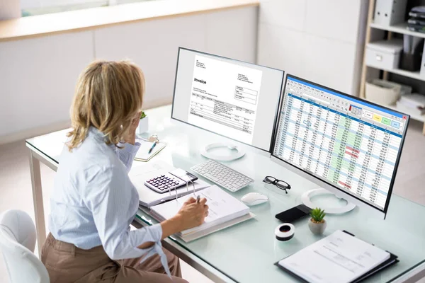 İş Faturası Vergi İdaresi. Muhasebeci Monitör Kullanıyor