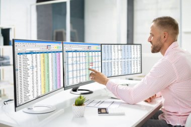 Medical Spreadsheet Coding On Laptop. Finance Job