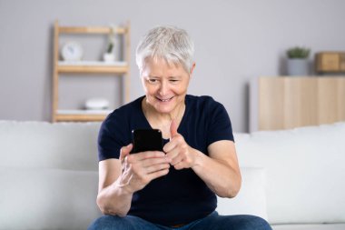 Business Video Conference Call Chat On Mobile Phone