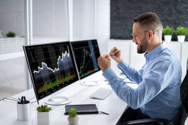 Successful Stock Market Trader In Joy. Inside Trade