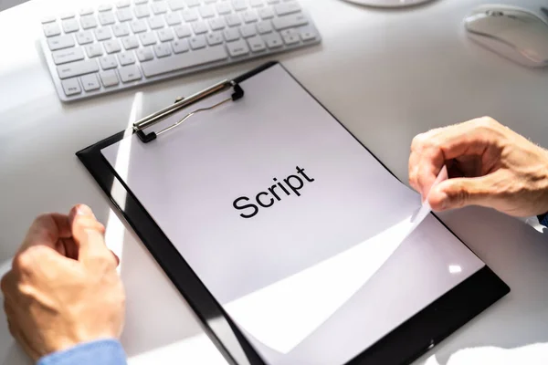 Acting Script Screenplay Paper Theater — Stock Photo, Image
