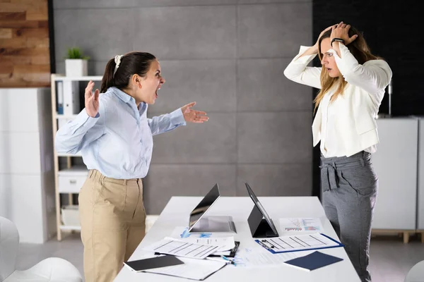 Workplace Conflict Business Woman Fighting Envy Argue — Stockfoto