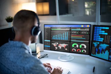 İş Analisti KPI Kontrol Paneli Kullanarak Geç Saatlere Kadar Çalışıyor