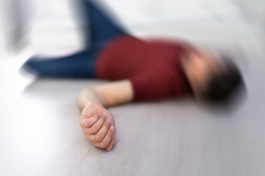 Epilepsy Seizure. Man With Overdose Failure. Medical Health