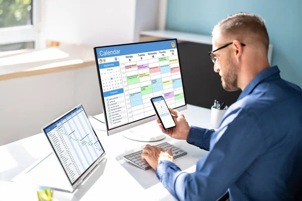 Gantt Medewerker Tijdschema Dienstregeling — Stockfoto