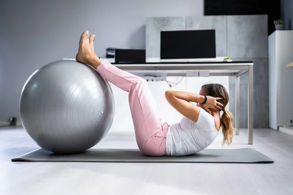 Exercise Workout Fitness Ball Office Desk — 스톡 사진