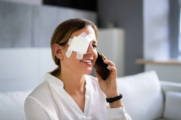 Eye First Aid Care Medicine Plaster Pain Injury — стоковое фото