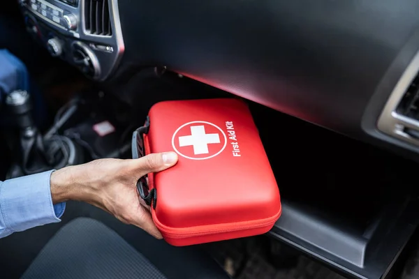 First Aid Kit Car Glove Box — Stock Photo, Image