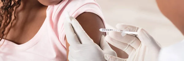 Africká Americká Injekce Diabetický Pacient Injekce Podle Lékaře — Stock fotografie