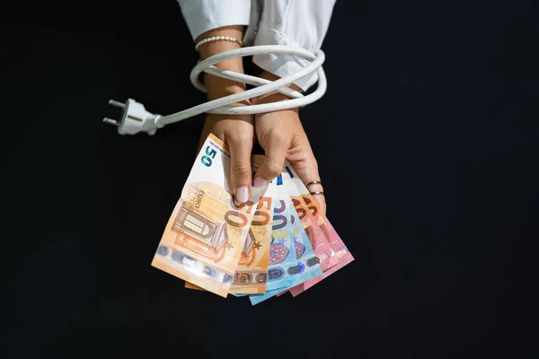 Energy Price Crisis In Europe. Hands Tied In Expensive Electricity