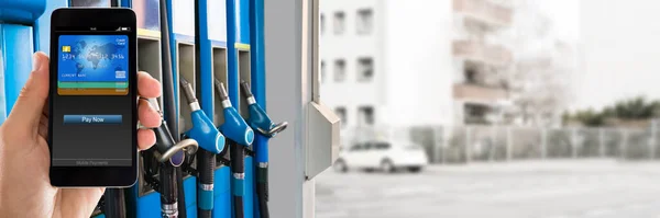 Paying For Petrol For Diesel Gas Online. Ecommerce Using Credit Card