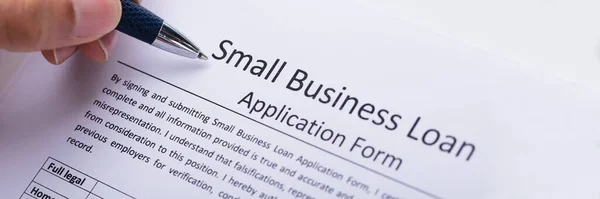 Έγγραφο Αίτησης Για Δάνεια Μικρών Επιχειρήσεων Αίτηση Πίστωσης — Φωτογραφία Αρχείου