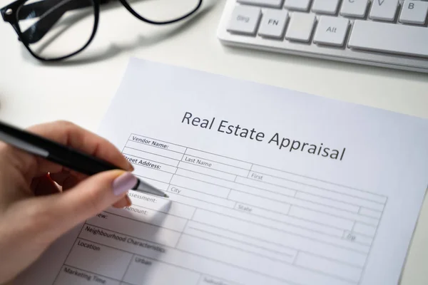 Real Estate House Appraisal Property Check Appraiser Agent — Stock Photo, Image